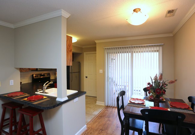 Dining Room with beautiful kitchen