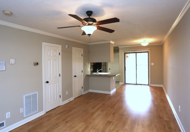 beautiful living room with large space for the family